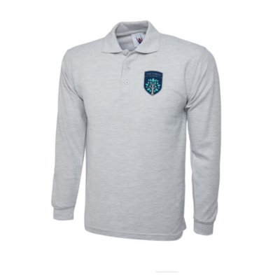 The Forest Academy Summer Polo Shirt- LONG SLEEVE (GREY)