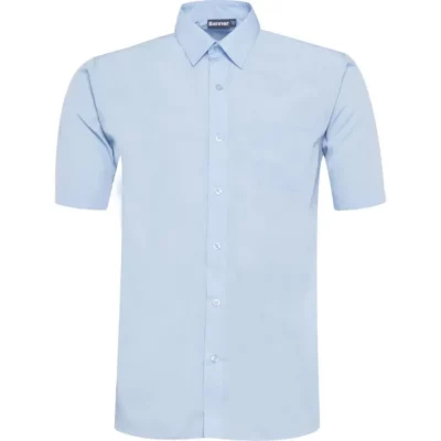 Short Sleeve School Shirt (2 Pack) (Blue) (Regular Fit)