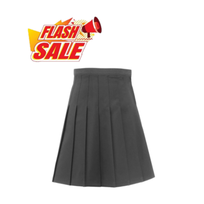 *Sale* Senior Stitch Down Pleat Skirt (Grey) *Sale*